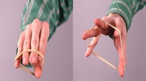 Extensiones de dedos con banda elástica